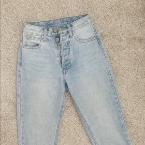 John Galt Light Wash Mom Jeans